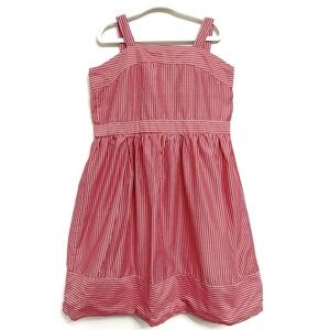 EUC A.T.U.N Red and White Striped Dress Size 8-9 Yr